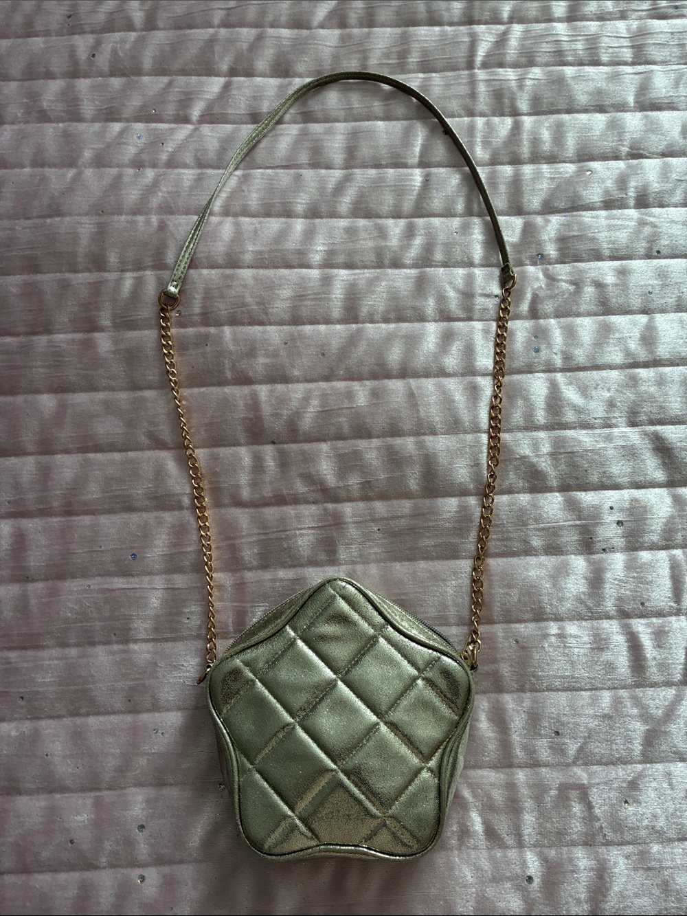 Cat & Jack Quilted Metallic Star-Shaped Crossbody
